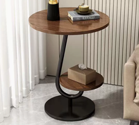 Table basse de style européen léger et luxueux, table basse moderne créative à double niveau, canapé, table d'appoint pour salon
