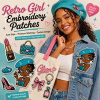 Patchs en tissu brodés personnalisés à thermocoller avec motif Betty Boop pour vêtements, chapeaux, chaussures, toile