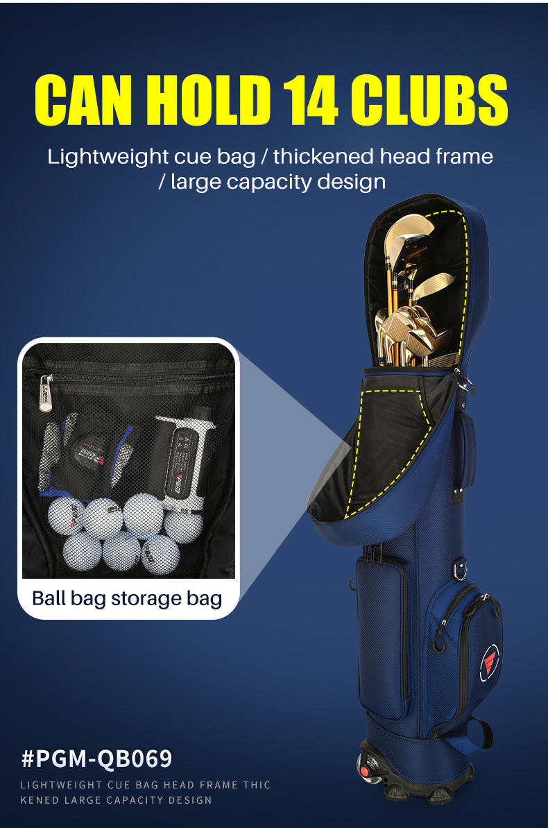 Sac de voyage de golf à roulettes – Étui de rangement ultra-léger et de grande capacité pour clubs de golf