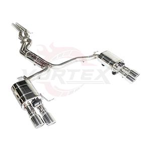 ระบบท่อไอเสียแบบ Catback ยี่ห้อ Vortex Elite ผลิตจากสแตนเลสขัดเงา พร้อมวาล์วควบคุมเสียง และปลายท่อแบบ Quad สำหรับรถยนต์ Audi A7 C8 3.0T ปี 2019-2024 สินค้าคุณภาพเยี่ยม - Product Image 2