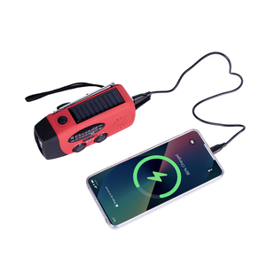 Xách Tay 2000mAh sạc điện thoại noaa thời tiết FM Đài phát thanh năng lượng mặt trời Hand Crank đài phát thanh khẩn cấp với LED Torch khuyến mại đèn pin - Product Image 6