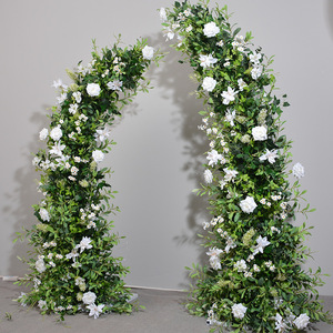 Rsqgf-155 nuova pianta 1.9 + 2.3m verde corno di Rose pannello arco di nozze in seta fiore artificiale centrotavola palla decorazione tavolo - Product Image 2