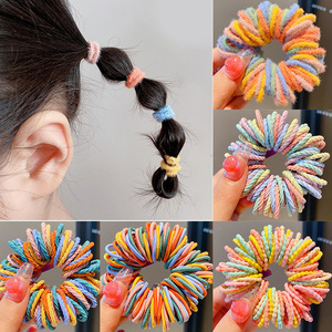 100 pièces/lot, élastiques à cheveux en caoutchouc de couleur bonbon pour filles, bandeaux pour bébés, chouchous, accessoires pour enfants - Product Image 3