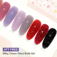 CAIXUAN Gel de Construction pour Ongles Millly Cream Disco 15ml Sans HEMA ni TPO Gel Dur Autolissant à Faible Chaleur