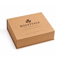 Boîte cadeau rigide personnalisée en kraft avec couvercle rabattable et insert en mousse pour moulin à café, balance, grains et accessoires de barista