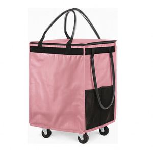 Nouveau sac fourre-tout grande capacité avec roulettes, en matériau PP imperméable, logo personnalisable, pour les courses et le shopping en extérieur - Product Image 1