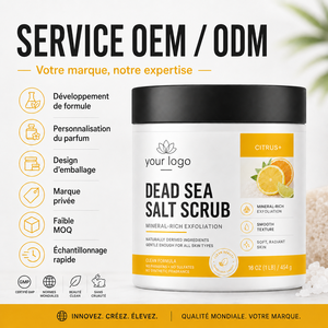 Exfoliante Mineral con Logotipo Personalizado, Refrescante, Radiante, para Piel Opaca, Sal del Mar Muerto, Aceite de Jojoba, para Todo Tipo de Piel, Exfoliante Cítrico con Sal del Mar Muerto - Product Image 3