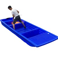Bateau en plastique LLDPE double couche épaissi 400x143x42cm pour la pêche et le nettoyage – Vente en gros usine
