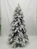 Hochwertiger Beflockter Gemischter PVC-PE-Kiefernnadel-Weihnachtsbaum Realistischer Beschneiter Weihnachtsbaum für Feiertagsdekoration