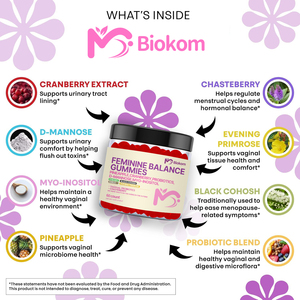 Gummies Premium Équilibre pH Ananas pour Femmes, Supplément Canneberge D-Mannose, Probiotiques Vaginaux Ananas pour l'Équilibre du pH - Product Image 2