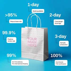 ถุงกระดาษใส่อาหารทรงสี่เหลี่ยมพิมพ์ลาย ราคาแข่งขัน ถุงกระดาษคราฟท์สีขาวสำหรับใส่ขนมปังและของช้อปปิ้ง พร้อมโลโก้ สำหรับอาหารแบบนำกลับบ้าน - Product Image 6