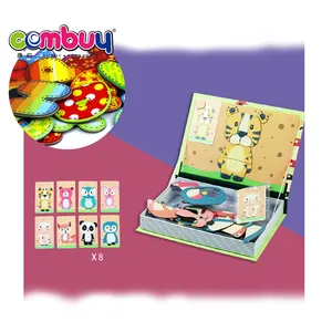 Diy 귀여운 자기 퍼즐 교육 장난감 상자 키즈 자석 책