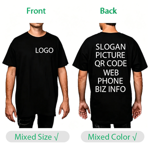 T-shirts personnalisés 100% coton 180 g/m² Impression sérigraphique Logo Entreprise Équipe du personnel - Product Image 2