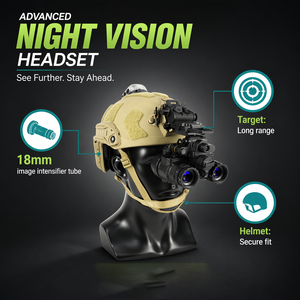 Dispositivo de Visión Nocturna Binocular PVS31 de Alta Resistencia y Durabilidad con Soporte para Casco y Tubo Intensificador de Imagen de 18 mm - Product Image 3