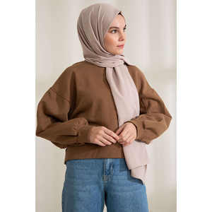 Medina Silk Shawl Latte Women <b>Long</b> Soft Elegant Headscarf Fashion Accessory - Product Image 2