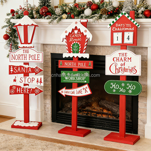 <b>Personalized</b> Hot Eco Friendly Durable Christmas <b>Wooden</b> Sign Garden Stakes House Cute Gift Yard <b>Signs</b> for Festive Gardens - Product Image 3