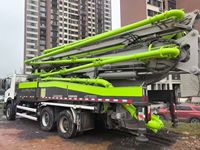 Camión Bomba de Concreto Usado Zoomlion 2020 ZLJ5350THBSE, Motor Diésel, 52m de Altura de Trabajo, 18M/H, 302KW de Potencia, Chasis de Marca Líder