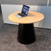 Table de réception de bureau minimaliste nordique, table de négociation multifonctionnelle, table basse robuste avec structure en métal, couleur personnalisable pour hall d'entrée