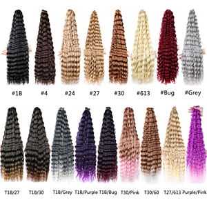 Vente en gros Tresses synthétiques pour cheveux ombrés ondulés torsadés à boucles profondes tresses de rivière boîte au <span class=keywords><strong>crochet</strong></span> à trame unique - Product Image 3