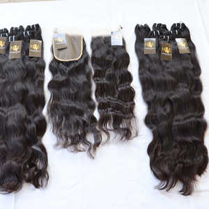 Paquetes de cabello indio de onda profunda suelta húmeda, peluca de encaje HD, máquina de grado Remy, doble trama, cutícula virgen cruda, cabello alineado, venta al por mayor - Product Image 5