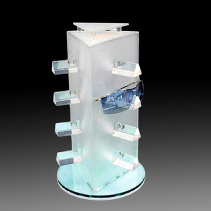 Wholesale Custom <b>Acrylic</b> Eyeglasses Display Stand - Perspex Eyewear Case Rack with Logo Printing for Shop - Product Image 1