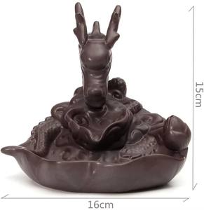 Brûleur <span class=keywords><strong>de</strong></span> bâtonnets d'encens Dragon Home, porte-cônes d'encens en céramique avec 10 cônes gratuits - Product Image 5