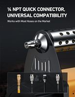 HF102-15 Heavy-Duty Multi-Functional ABS Compressor 12V Auto Inflatable Air Pump Tire Pressure Monitor Emergency Light