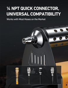 Compresseur multifonctionnel robuste HF102-15, pompe à air gonflable automatique puissante avec surveillance de la tension 12V - Product Image 3