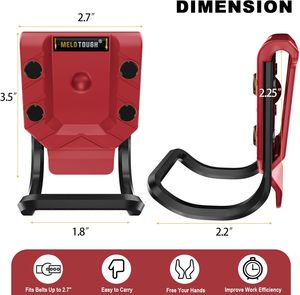 Support de marteau MELOTOUGH pour ceinture à outils, étui à marteau <span class=keywords><strong>et</strong></span> boucle - Convient aux ceintures jusqu'à 2,7 pouces - Product Image 2