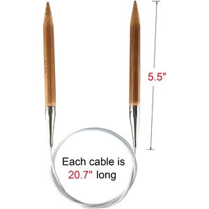 Aiguille à tricoter circulaire en bambou Indskill, 9 mm, taille US 13, longueur 32 pouces, pour projets de fil à tricoter faits à la main - Product Image 2