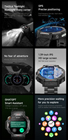 2025 Smart Watch KC91 Mit GPS-Position 107 Sport modi 30M Wasserdichte Höhe Smartwatch Reloj Inteli gente Per Uomo