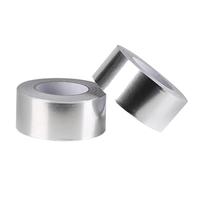 Ruban adhésif en aluminium imprimé avec logo personnalisé, résistant à la chaleur, rouleau de 50 m, étiquette privée OEM pour distributeur de marque, vente en gros