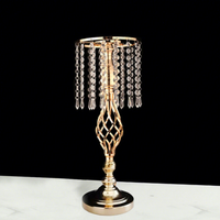 PROMOTION Vases de Centre de Table de Mariage Or avec Cristaux Lustre pour Décoration d'Événements, Anniversaires et Maison