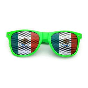 Logo personnalisé impression sténopé lentille autocollant Mexique pays drapeau lunettes de soleil autocollant avec différentes couleurs de monture - Product Image 2