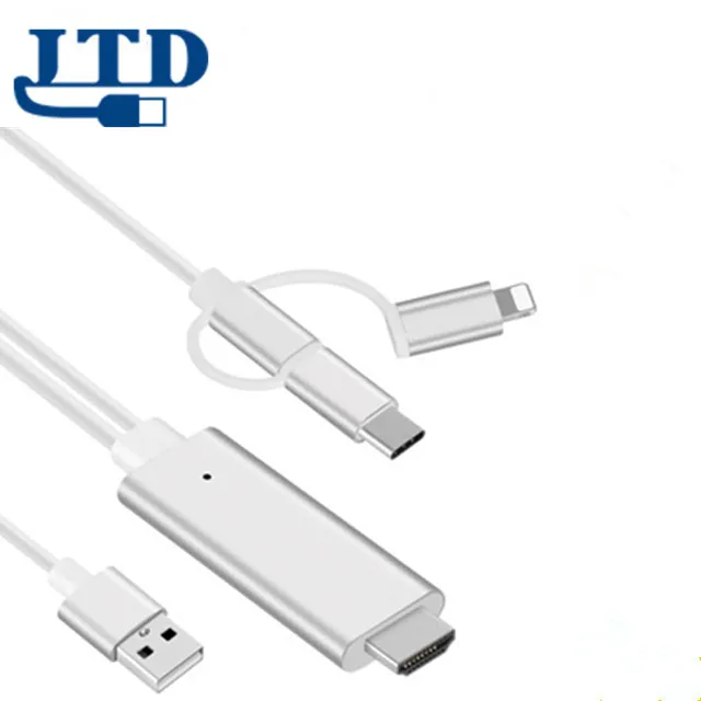 New product For Lightning to Digital AV Cable 4K HDMI Sync Screen Digital Audio AV Cable+Charging Port 1080P HDMI Converter