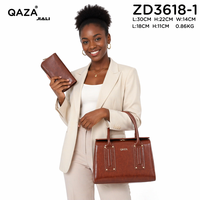 QAZA 2026 Nouvelle Collection Sac à Main de Luxe Designer pour Femme, Sac Fourre-tout Tendance en Cuir PU pour Dames, Ensemble Portefeuille et Sac à Main