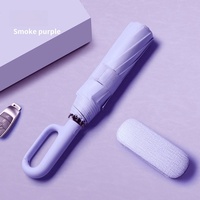 Parapluie à boucle à trois anneaux pliants de 23 pouces Design personnalisable pour une utilisation en gros