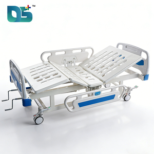 Lit d'hôpital manuel à <span class=keywords><strong>2</strong></span> fonctions avec panneau de tête ABS, barrière de lit en PP et dossier réglable pour personnes âgées et handicapées - Product Image 3