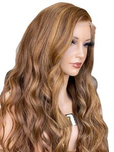 Venta al por mayor de lujo de cabello humano virgen europeo para la peluca de la onda del cuerpo con transparente para el encaje prearrancado línea del cabello para las mujeres - Product Image 2