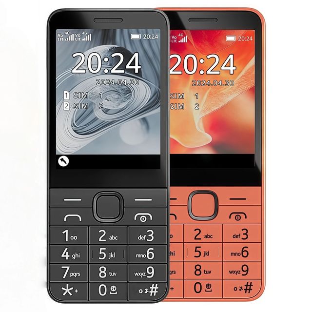 4G Non-Smart Button Elderly & Student Straight Bar Feature Phone with 5MP Camera and Dual SIM