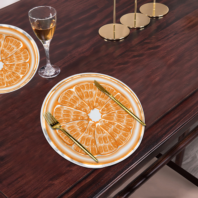 Rose Gold Flower Shape Irregular Eco PVC Placemats For Dinning Table