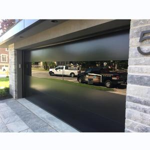 Portes <span class=keywords><strong>de</strong></span> <span class=keywords><strong>garage</strong></span> en verre isolé à sectionnement vertical <span class=keywords><strong>de</strong></span> conception moderne, noires, en vente chaude - Product Image 6