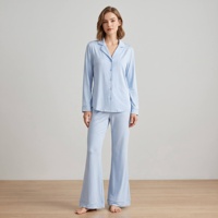 Pyjamas Personnalisés en Soie de Bambou et Coton, Ensemble de Nuit pour Femme, Pyjamas à Motifs pour Femme, Robes de Nuit en Gros