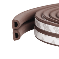 Bande d'étanchéité en caoutchouc EPDM autocollante de type D, bande de mousse universelle résistante aux intempéries, éponge pour porte et fenêtre, service de découpe personnalisable