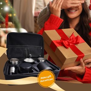 Ensemble de cafetière de haute qualité avec tasses, bouilloire à café manuelle, filtre et coffret cadeau - Product Image 4