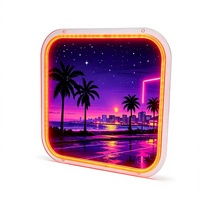 Enseigne lumineuse LED néon double face GTA Vice City, style Rockstar, lettres lumineuses pour décoration de salle de jeux e-sport