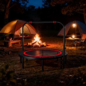 Trampoline rond de qualité supérieure pour la cour avec filet de sécurité et échelle assortie pour un accès <span class=keywords><strong>facile</strong></span> - Product Image 4