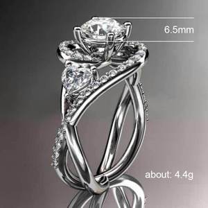 Anello di Proposta Classico con Zirconi per Donne, Elegante Gioiello da Dito alla Moda - Product Image 5