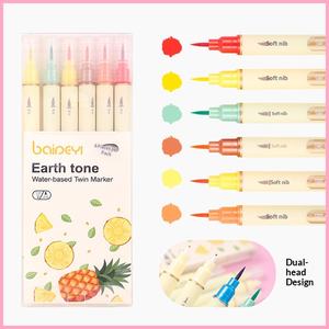 Marqueur <span class=keywords><strong>pinceau</strong></span> double embout style chinois, 30 couleurs, à base d'eau, pour étudiants, idéal pour l'outillage et le dessin, la peinture à l'aquarelle - Product Image 4