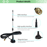 Antenne WIFI extérieure 2.4G 5.8G double bande avec base magnétique, gain 3DBi, 50 Ohm, antenne verticale pour routeur, caméra, amplificateur de signal